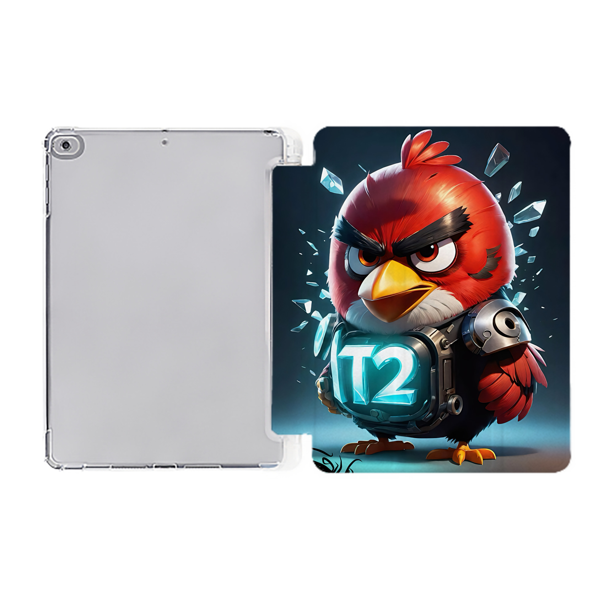 （画像用） Angry Birds アングリーバード IPad ケース ペン収納付き 三つ折りスタンド PUレザー×シリコン 対応機種9.5/10.5/10.9インチ